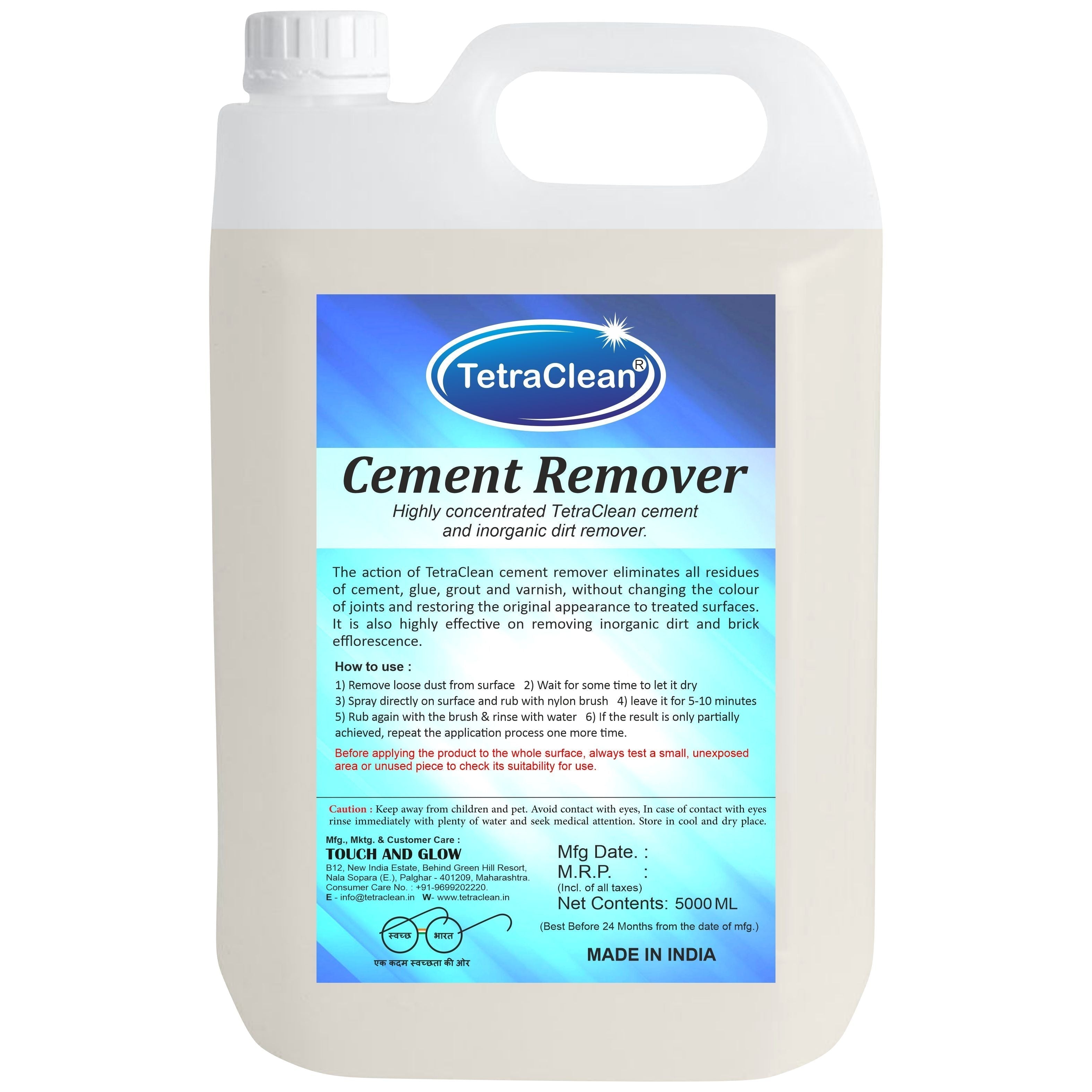 TetraClean Cement Remover 5L – Powerful Cement Stain & Grout Residue Cleaner