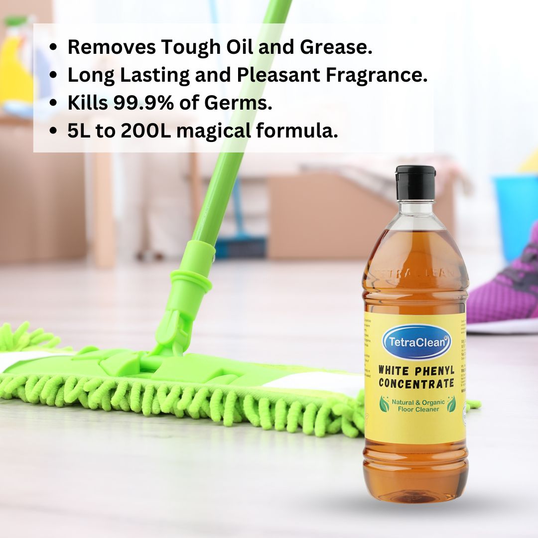 TetraClean White Phenyl Concentrate with Musk Fragrance 1L