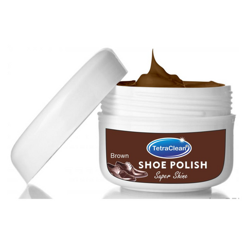 TetraClean Brown Shoe Polish â Leather Polish 100g
