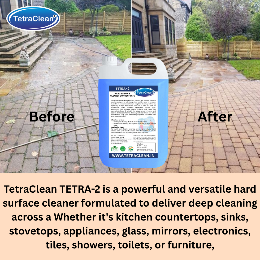 TetraClean TETRA-2 Hard Surface Cleaner Concentrate 5L