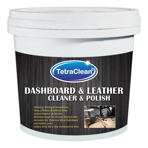 TetraClean Dashboard & Leather Cleaner & Polish | Restores Shine, Protects Leather & Plastic Surfaces | Removes Dirt, Grease & Stains | 1 Kg