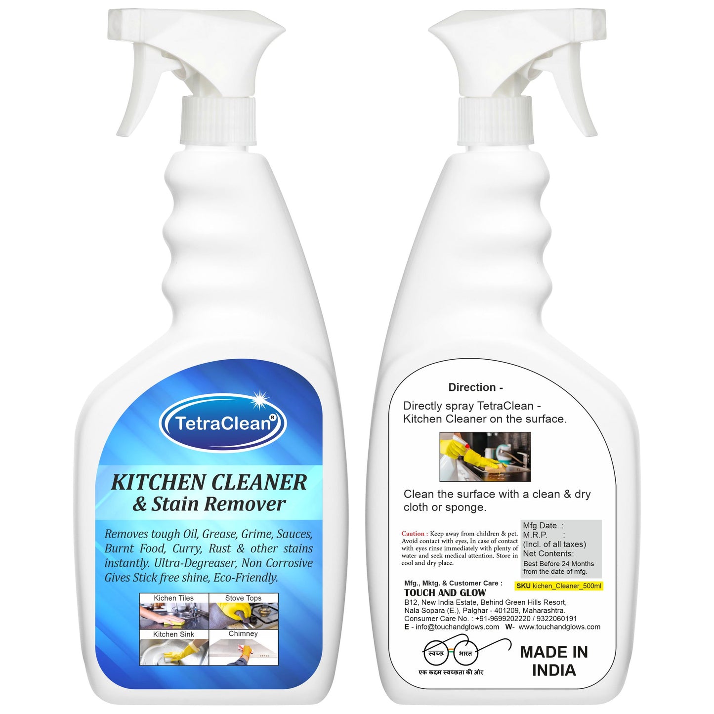 TetraClean Kitchen Cleaner & Stain Remover 500ml