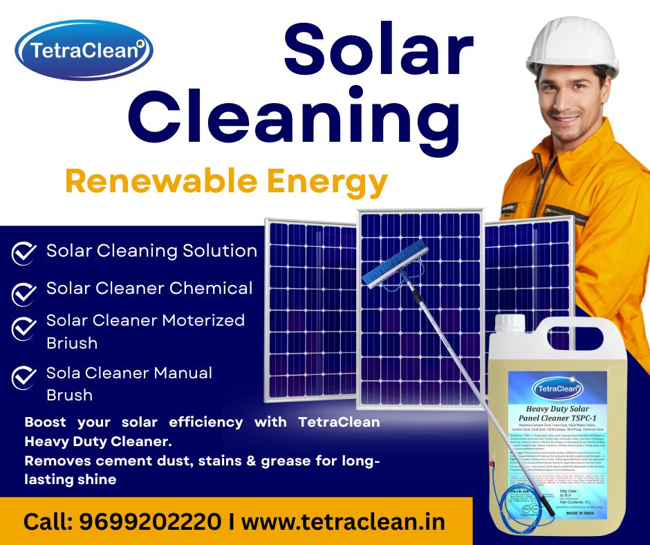 TetraClean Solar Panel Clening Solution India"s No.-1 Solar Cleaner