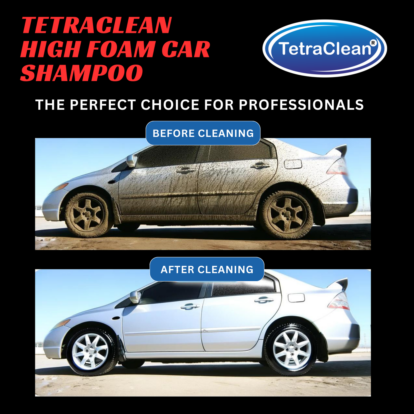 TetraClean High Foam Car Shampoo 5L Rose Fragrance