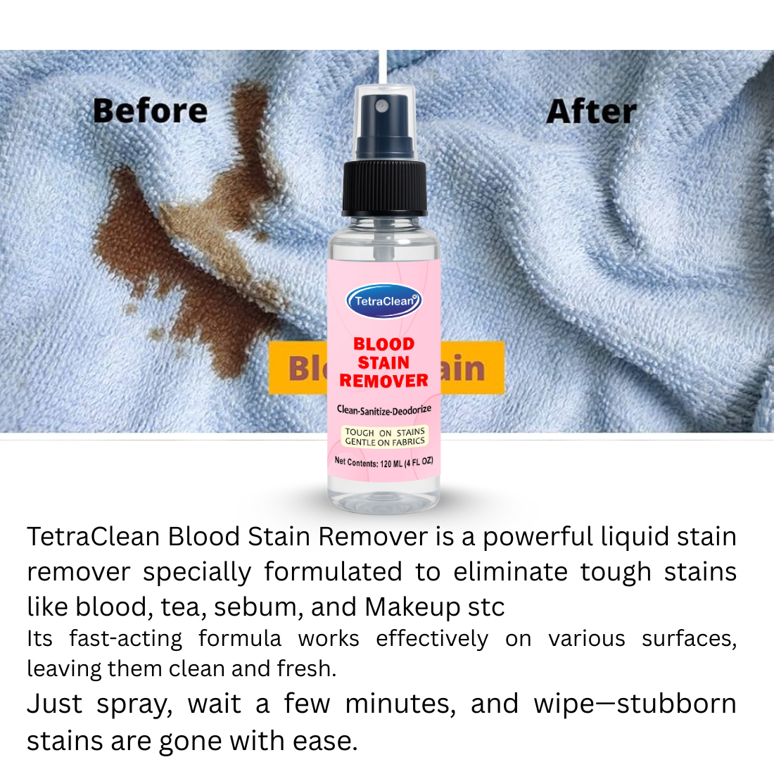 TetraClean Blood Stain Remover –  (120ml)