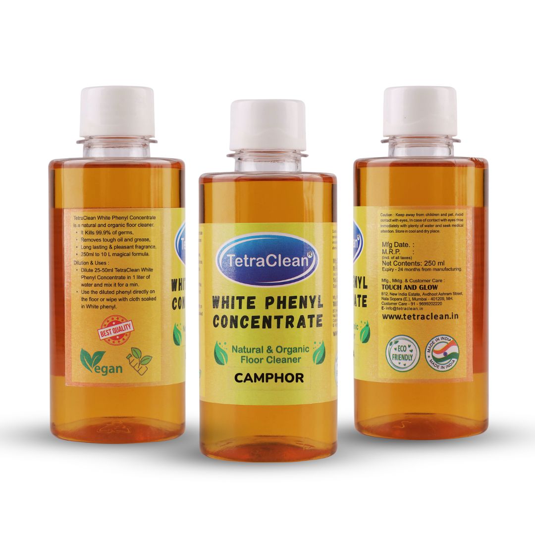 TetraClean White Phenyl Concentrate (250ml) Camphor Fragrance