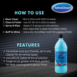 TetraClean Waterless Car Wash – Instant Shine 1,Ltr