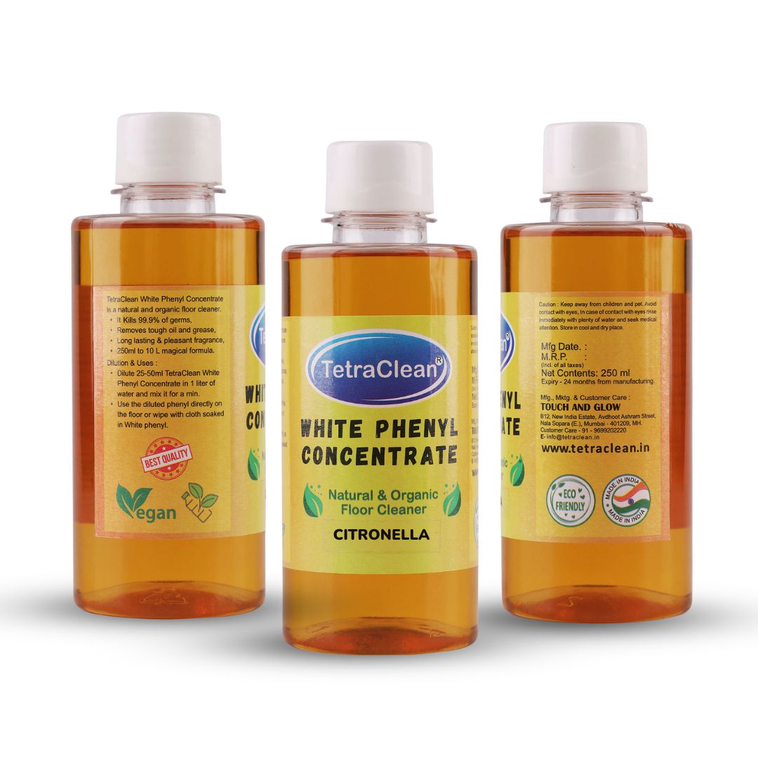 TetraClean White Phenyl Concentrate (250ml) Citronella Fragrance