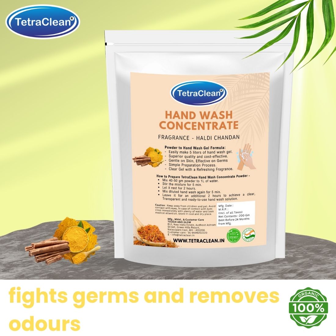 TetraClean Hand Wash Concentrate Chandan, 200g