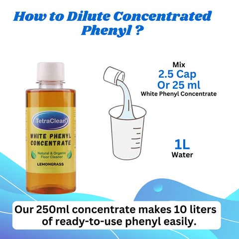TetraClean White Phenyl Concentrate (250ml) Chandan Fragrance