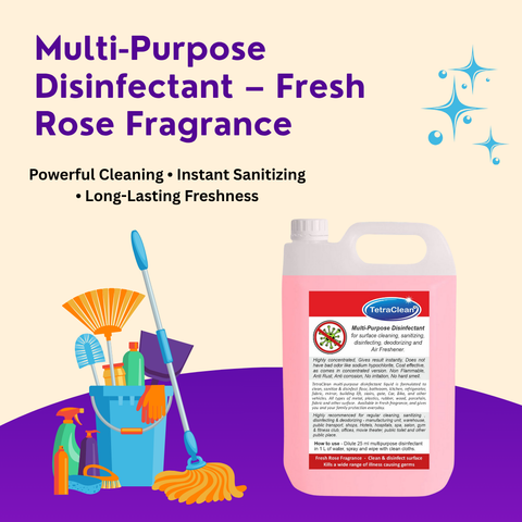 TetraClean Multi‑Purpose Disinfectant Floor Clener Rose - 5L