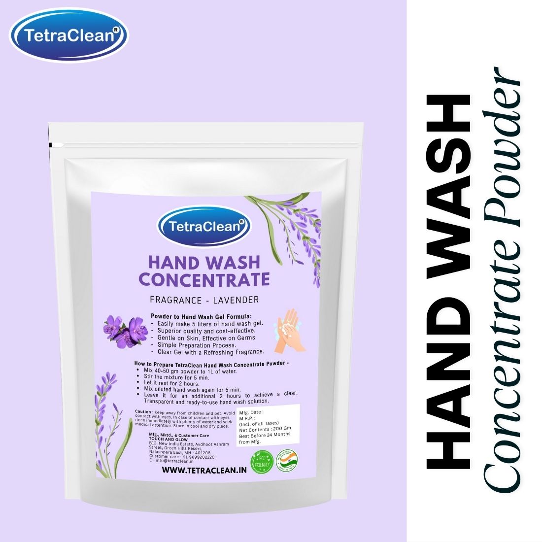 TetraClean Hand Wash Concentrate Lavender, 200g