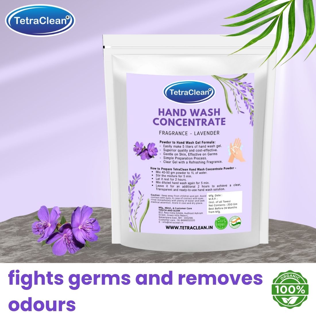 TetraClean Hand Wash Concentrate Lavender, 200g