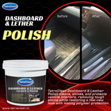 TetraClean Dashboard & Leather Cleaner & Polish | Restores Shine, Protects Leather & Plastic Surfaces | Removes Dirt, Grease & Stains | 1 Kg