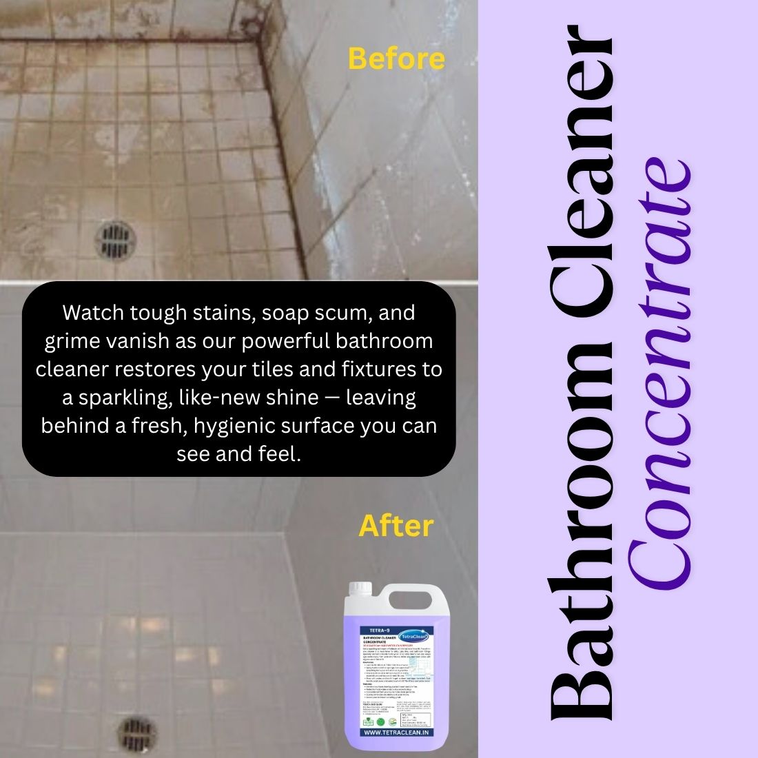 TetraClean TETRA-9 Bathroom Cleaner Concentrate 5L