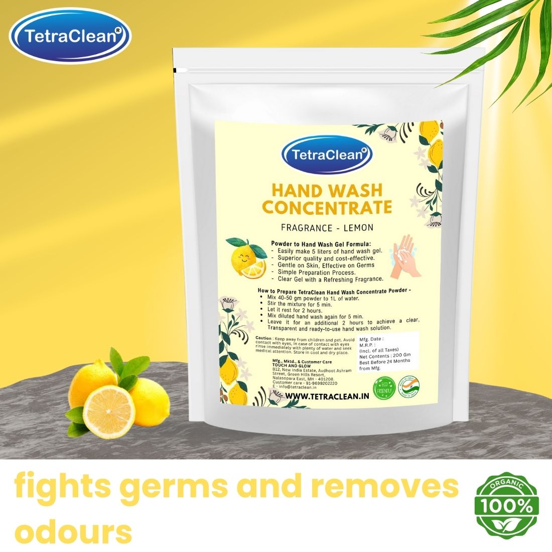 TetraClean Hand Wash Concentrate Lemon, 200g