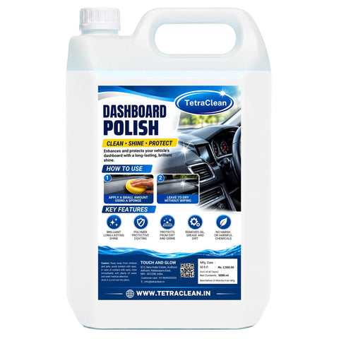 TetraClean Dashboard Polish 5 Litre | Car Interior Cleaner, Shine & Protection for Dashboards and Plastic Surfaces