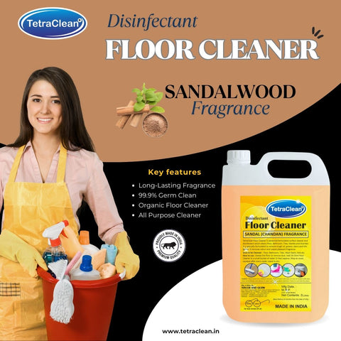 TetraClean Disinfectant Floor Cleaner Chandan, 5L