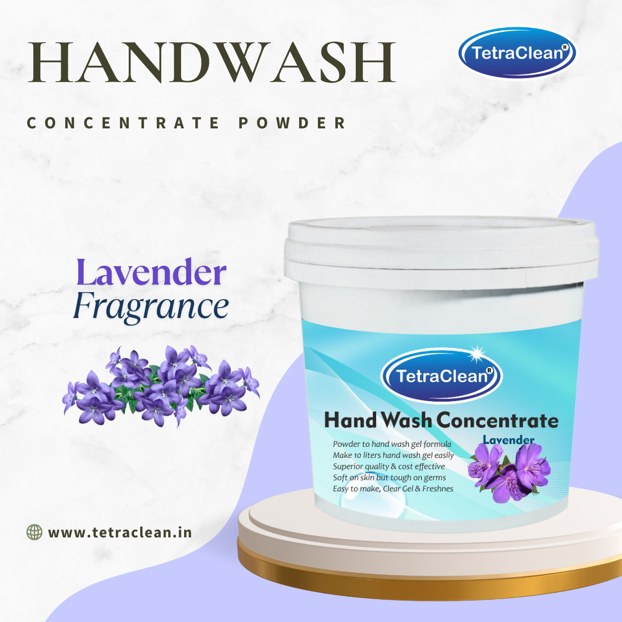 TetraClean Hand Wash Concentrate Powder Lavender - 500g