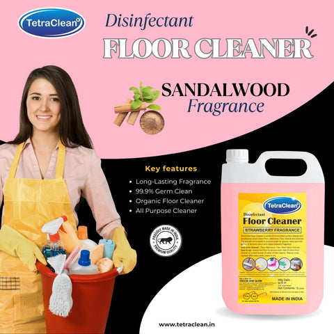 TetraClean Disinfectant Floor Cleaner Strawberry 5L
