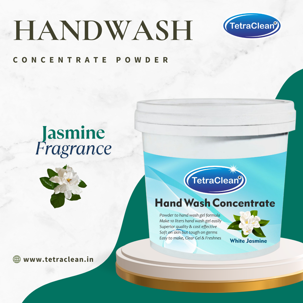TetraClean Hand Wash Concentrate Powder Jasmine - 500g