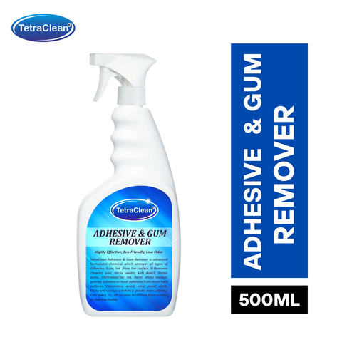 TetraClean Adhesive & Gum Remover | Professional Glue, Sticker & Chewing Gum Remover | Removes Adhesive, Ink, Tar & Sticky Residue | Fast-Acting Industrial Cleaner