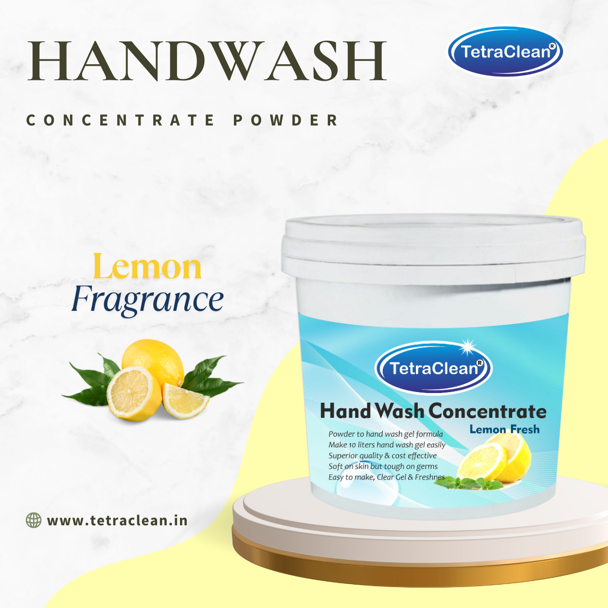 TetraClean Hand Wash Concentrate Powder Lemon - 500g