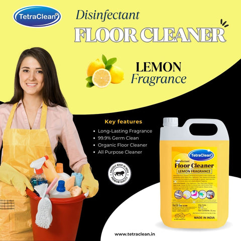 TetraClean Disinfectant Floor Cleaner Lemon, 5L