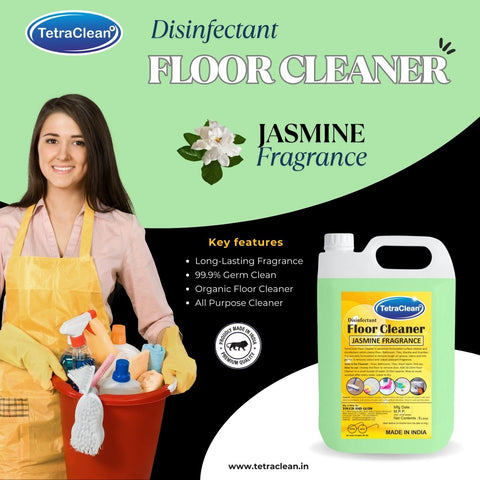TetraClean Disinfectant Floor Cleaner Jasmine, 5L