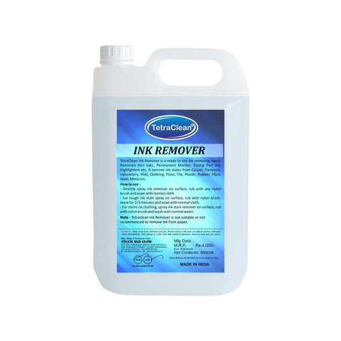 TetraClean Ink Remover Liquid – Ready-to-Use Ink, Pen & Permanent Marker Stain Remover  – 5 Litre