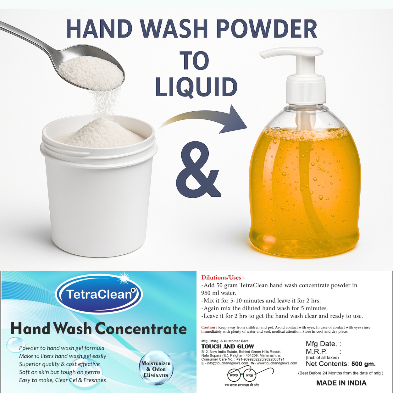 TetraClean Hand Wash Concentrate Powder Orange - 500g