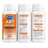 TetraClean Art Resin Kit (400g) – Crystal Clear Epoxy Resin with Hardener | 3:1 Mixing Ratio | High Gloss | Bubble Resistant | DIY, Jewelry, Coasters & Table Top Resin