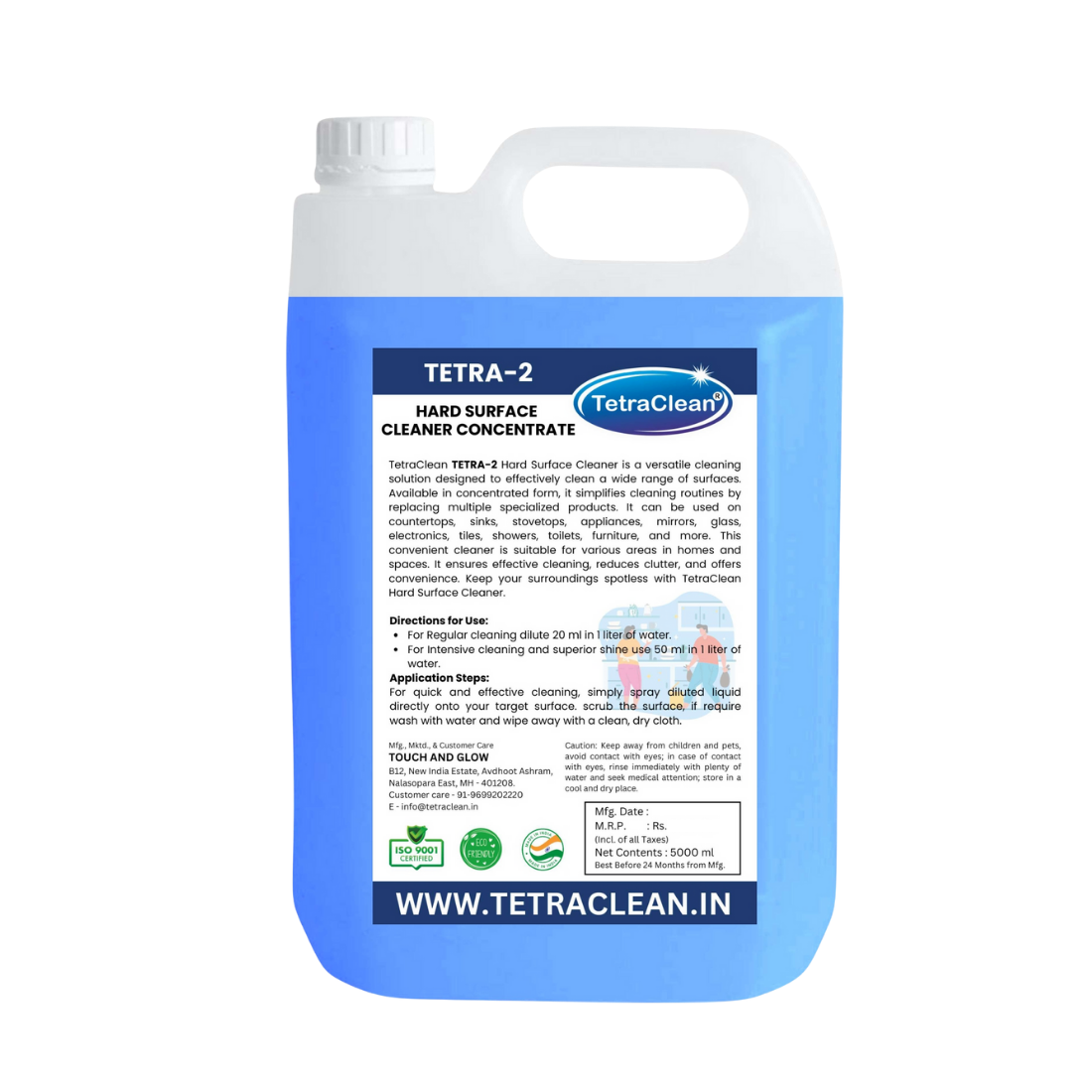 TetraClean TETRA-2 Hard Surface Cleaner Concentrate 5L