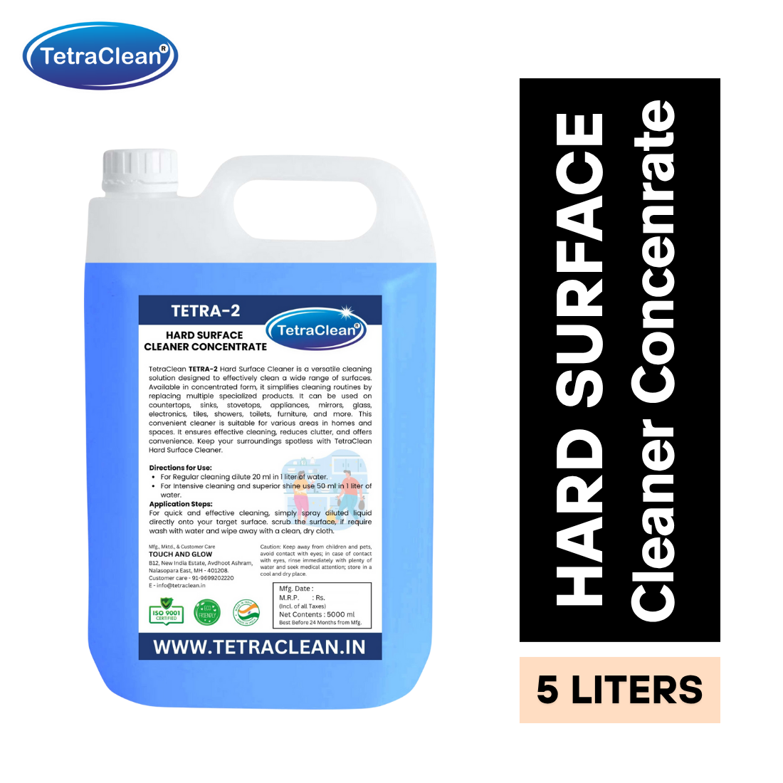 TetraClean TETRA-2 Hard Surface Cleaner Concentrate 5L