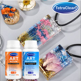 TetraClean Art Resin Kit (400g) – Crystal Clear Epoxy Resin with Hardener | 3:1 Mixing Ratio | High Gloss | Bubble Resistant | DIY, Jewelry, Coasters & Table Top Resin