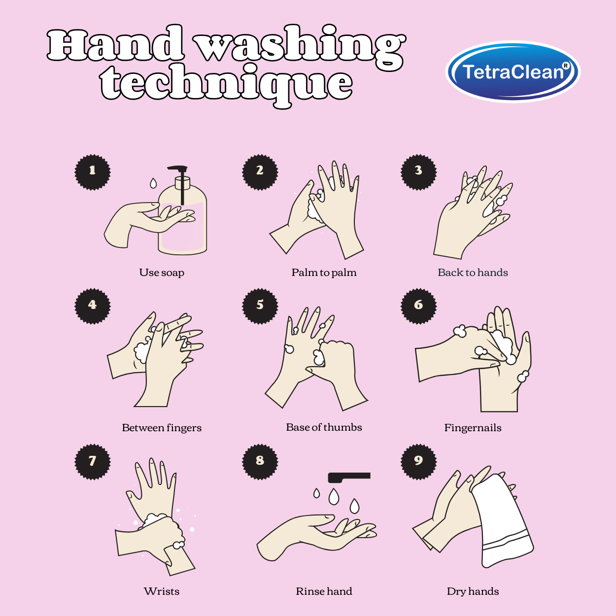 TetraClean Hand Wash Concentrate Powder Strawberry - 500g