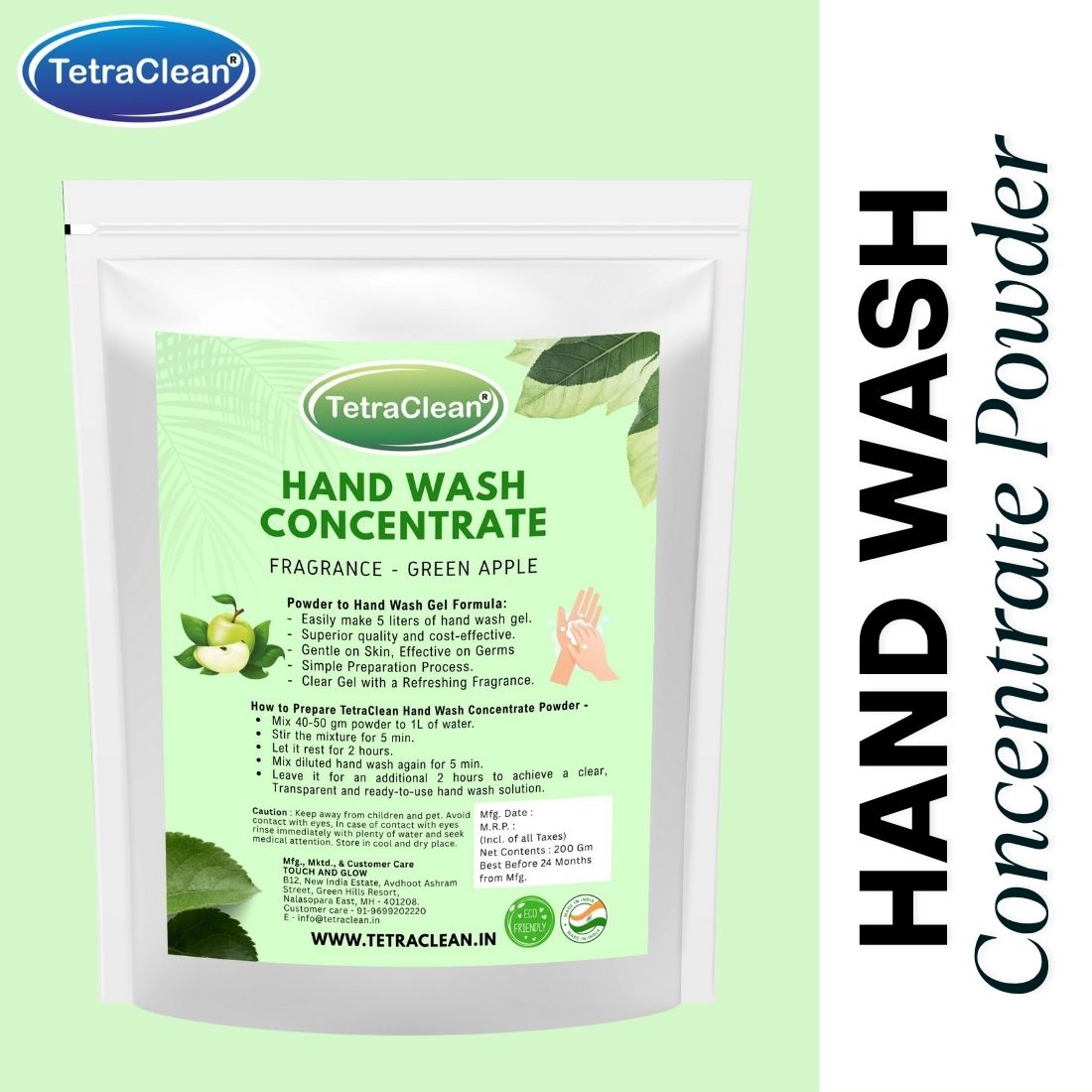 TetraClean Hand Wash Concentrate Green Apple, 200g