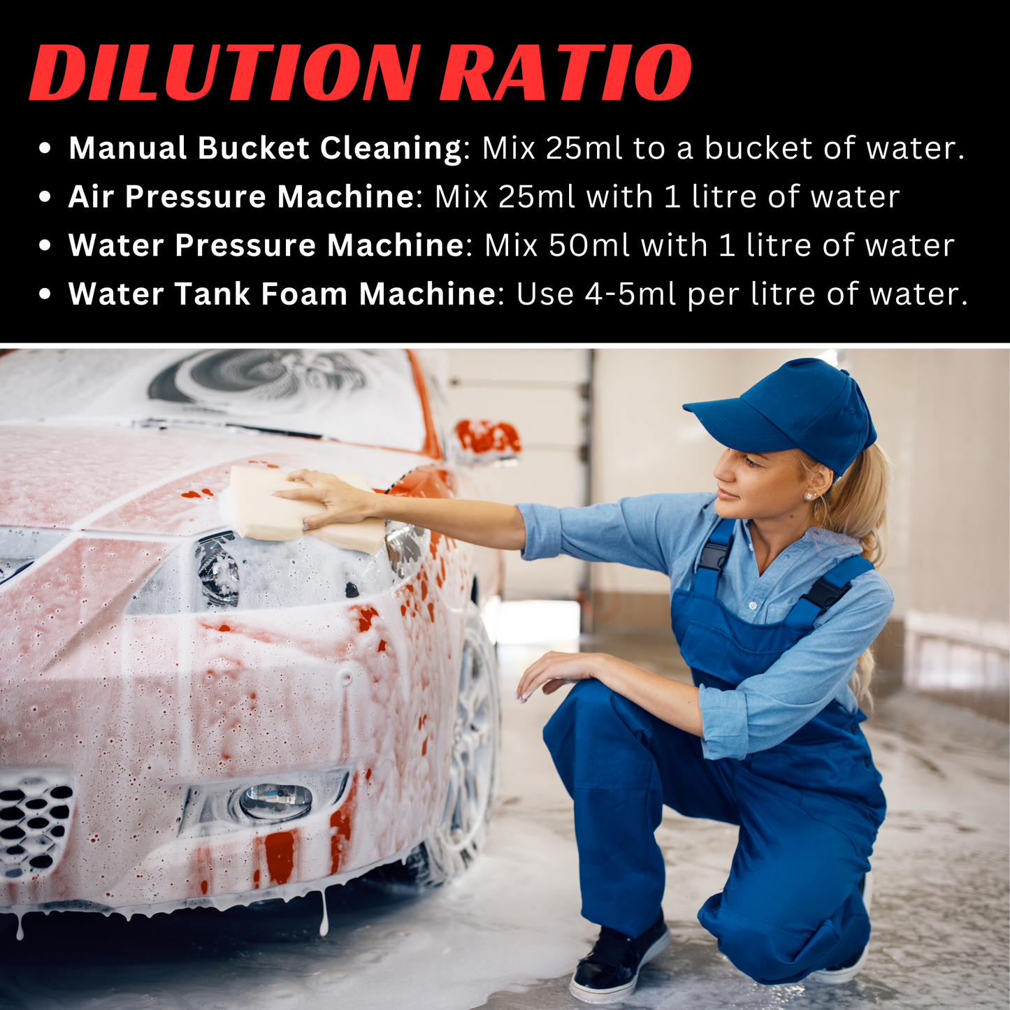 TetraClean High Foam Car Shampoo 5L Rose Fragrance