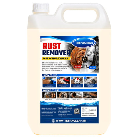 TetraClean Rust Remover 5 Litre | Fast-Acting Rust & Oxidation Remover for Metal Surfaces, Bolts & Automotive Parts