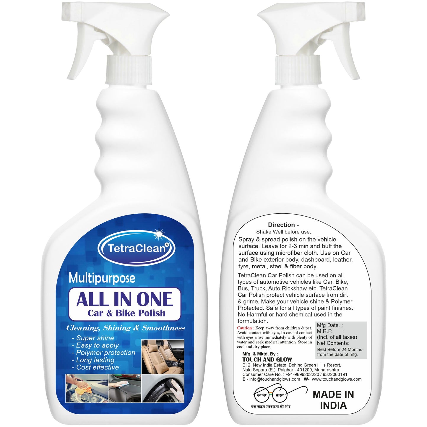 TetraClean All-in-One Car & Bike Polish 500ml