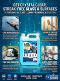 TetraClean Glass Cleaner 5 Litre | Streak-Free Shine for Car Windshields, Windows, Mirrors & Glass Surfaces