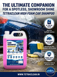 TetraClean Car Shampoo 5 Litre | High Foam Car Wash Liquid for Deep Cleaning, Dirt & Grime Removal