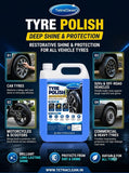 TetraClean Tyre Polish 5 Litre | Deep Shine & Protection | Long-Lasting Tyre Dressing for Cars & SUVs