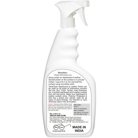TetraClean High Gloss Dashboard & Leather Polish 500ml