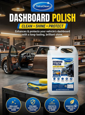 TetraClean Dashboard Polish 5 Litre | Car Interior Cleaner, Shine & Protection for Dashboards and Plastic Surfaces