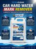 TetraClean Car Hard Water Mark Remover 5 Litre | Removes Water Spots, Mineral Deposits & Stains from Car Glass and Paint