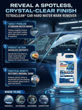 TetraClean Car Hard Water Mark Remover 5 Litre | Removes Water Spots, Mineral Deposits & Stains from Car Glass and Paint