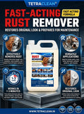 TetraClean Rust Remover 5 Litre | Fast-Acting Rust & Oxidation Remover for Metal Surfaces, Bolts & Automotive Parts