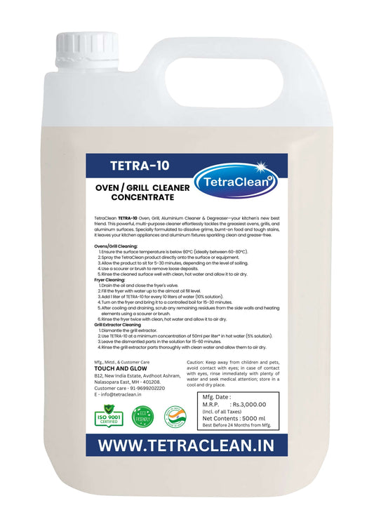 TetraClean TETRA-10 Oven & Grill Cleaner Concentrate 5L