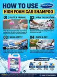 TetraClean Car Shampoo 5 Litre | High Foam Car Wash Liquid for Deep Cleaning, Dirt & Grime Removal